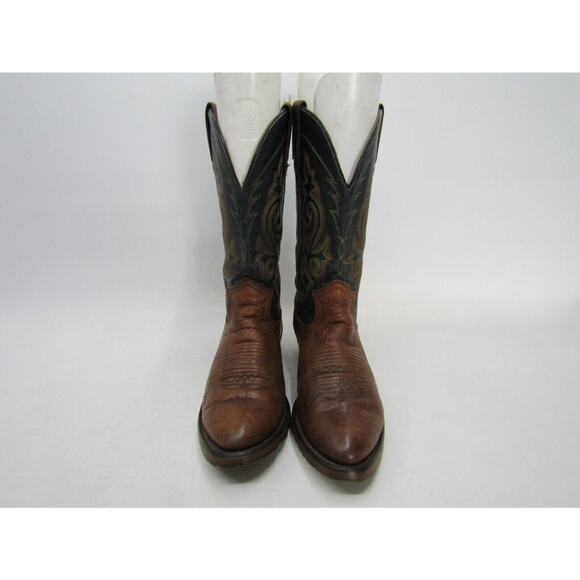 Double H West Gel Ice Mens Size 7 D Brown Black Leather Cowboy Western Boots main image 7